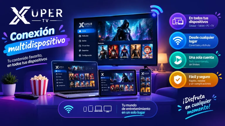Conexión multidispositivo de Xuper TV App